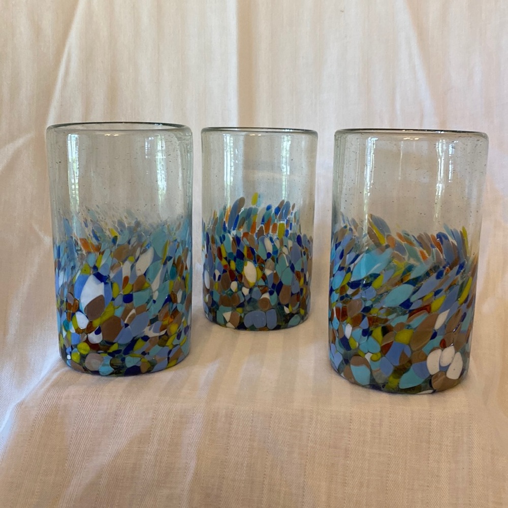 Set of Three Recycled Glass Tumblers